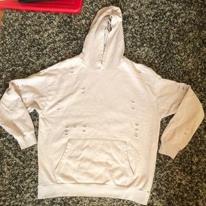 Forever 21 gray distressed hoodie